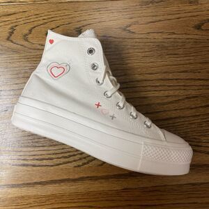 Converse Chuck Taylor All Star Lift White Pink US Women's Size 6.5 NEW